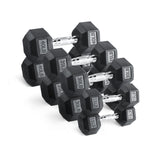 RitFit Rubber Hex Dumbbell Sets 240LBS