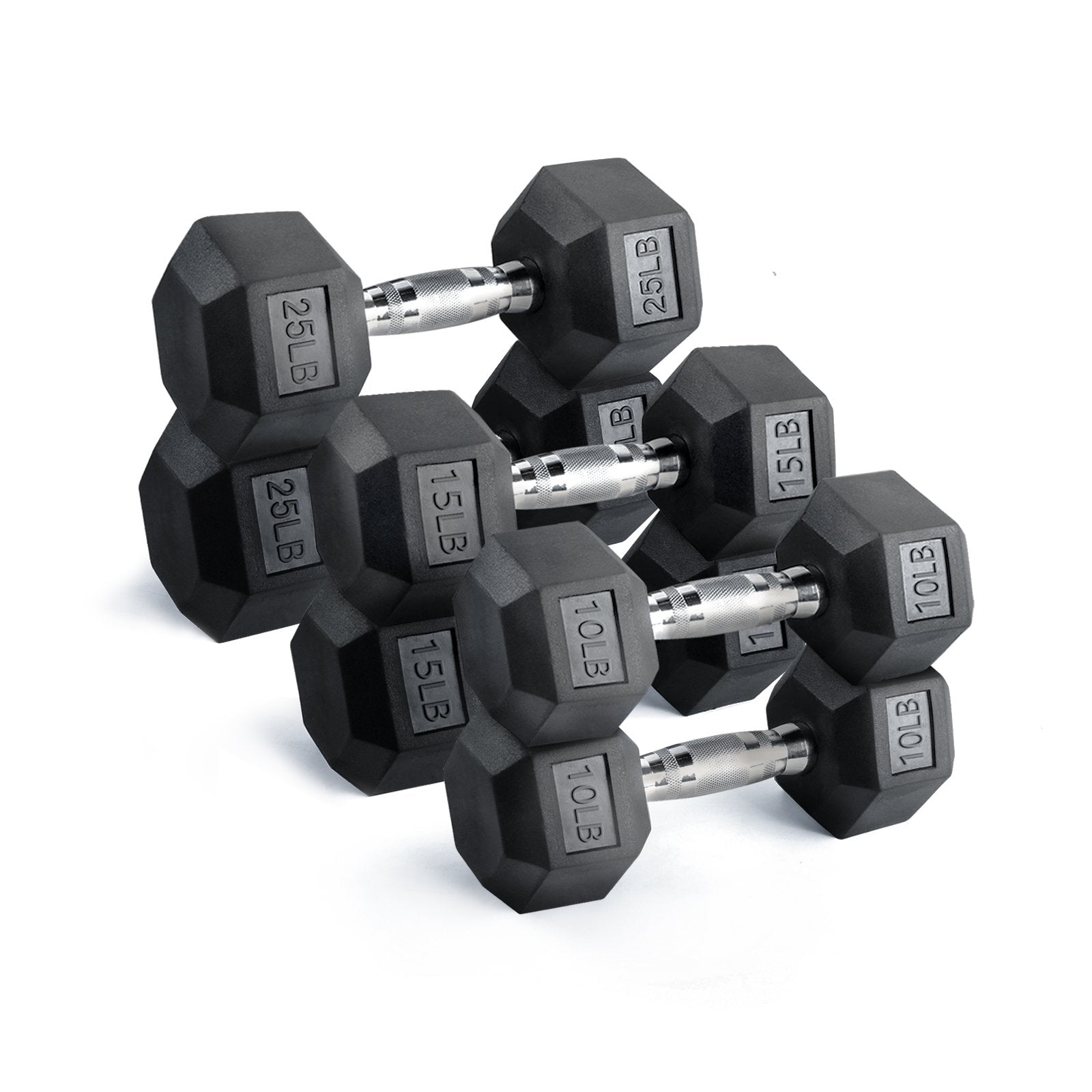 Valkuilen Evenement toenemen RitFit Rubber Hex Dumbbell Sets 100-350LBS Rubber Dumbbells