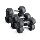 RitFit Rubber Hex Dumbbell Sets 100LBS