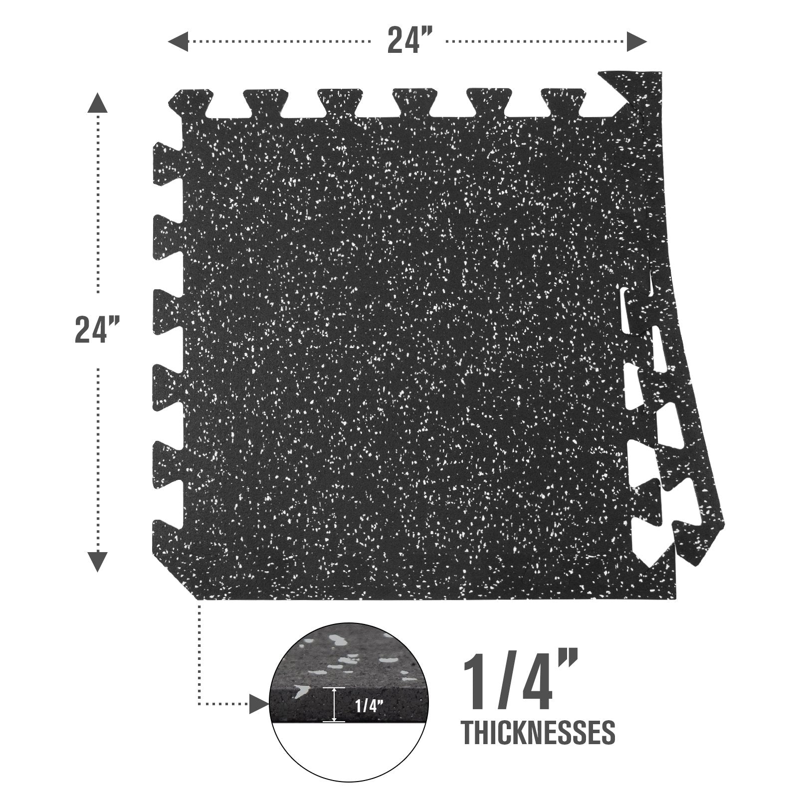 RitFit Rubber Flooring Gym Floor Mats Interlocking Tiles