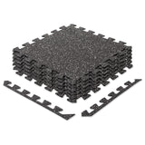 RitFit Rubber Flooring Gym Floor Mats Interlocking Tiles Black/White 6 pcs 