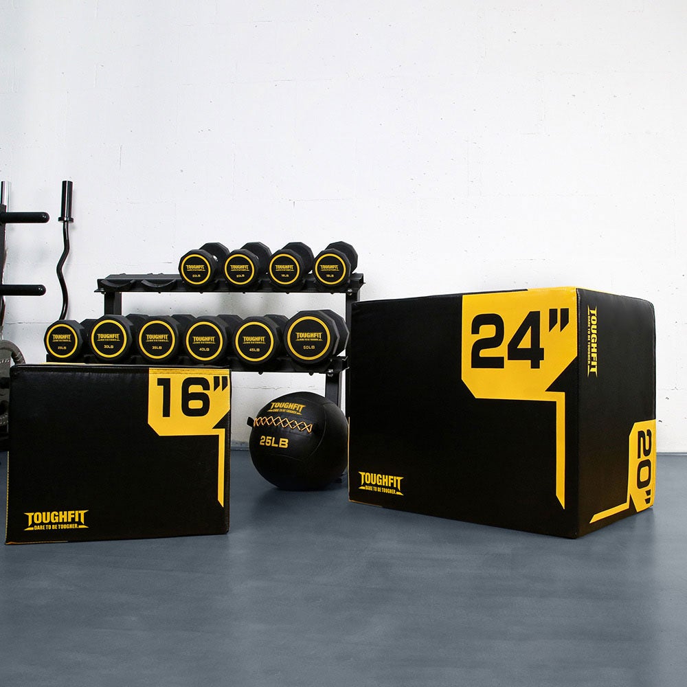 ToughFit 3 in 1 Soft Foam Plyo Box Jump Box-30”x24”x20”