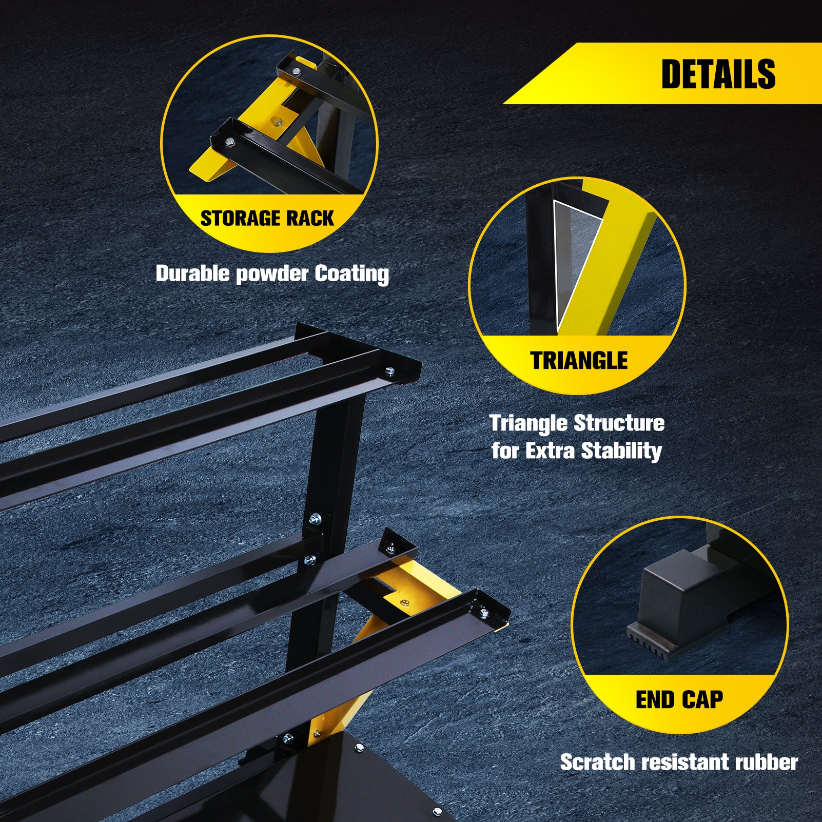 ToughFit 3-Tier Weight Rack | 1000LBS Weight Capacity Exercise & Fitness ToughFit 