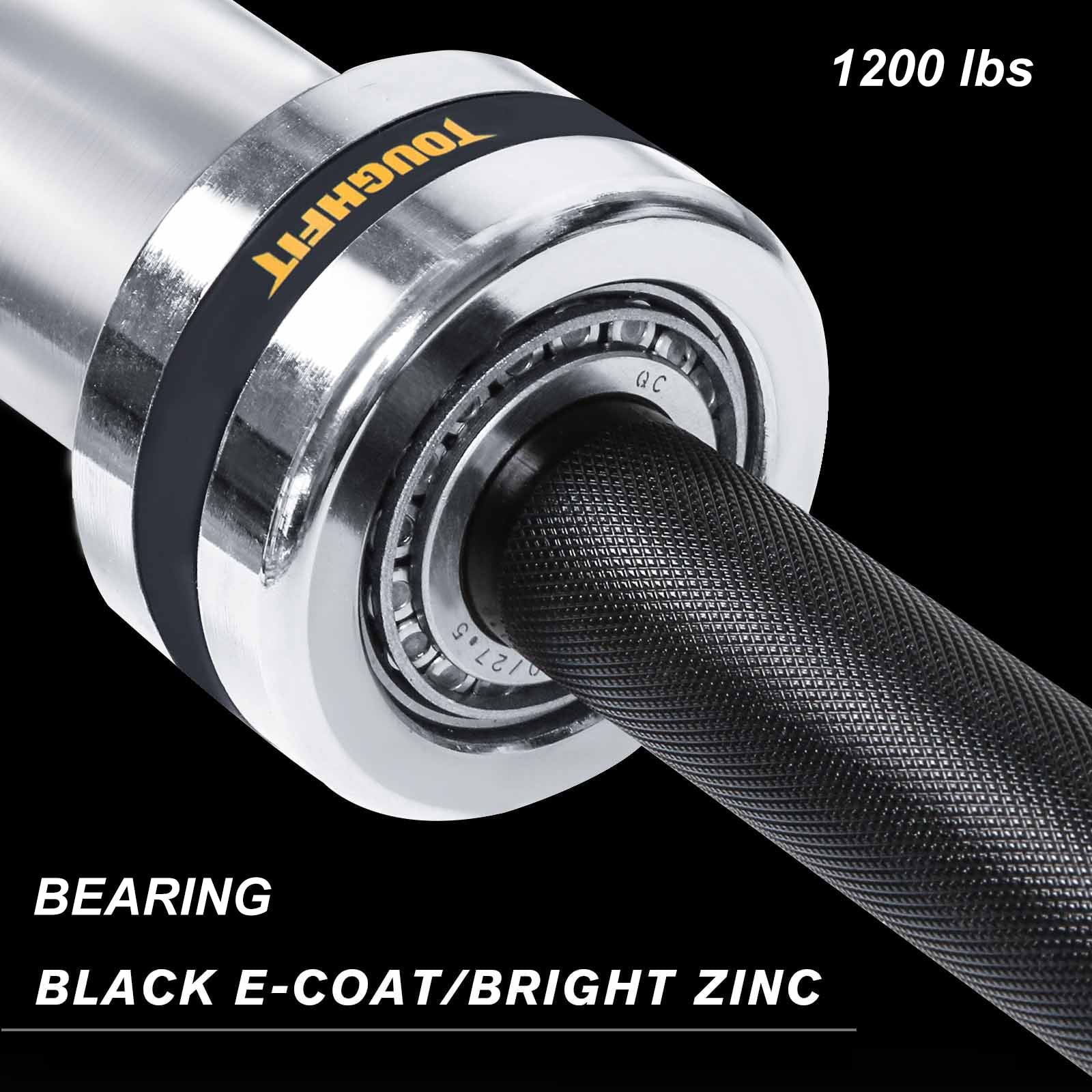 ToughFit 7ft Olympic Barbell 500/1200 lbs Capacity Bars&Plates ToughFit 