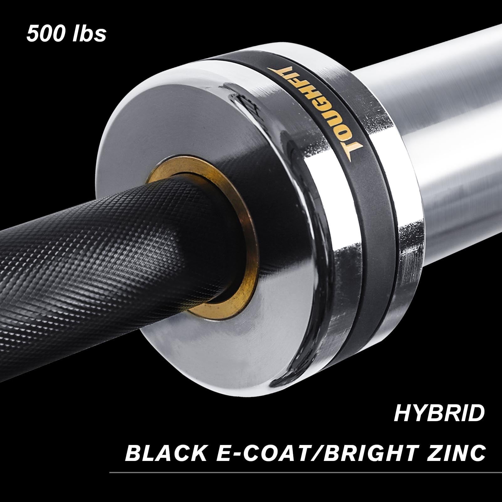 ToughFit 7ft Olympic Barbell 500/1200 lbs Capacity Bars&Plates ToughFit 