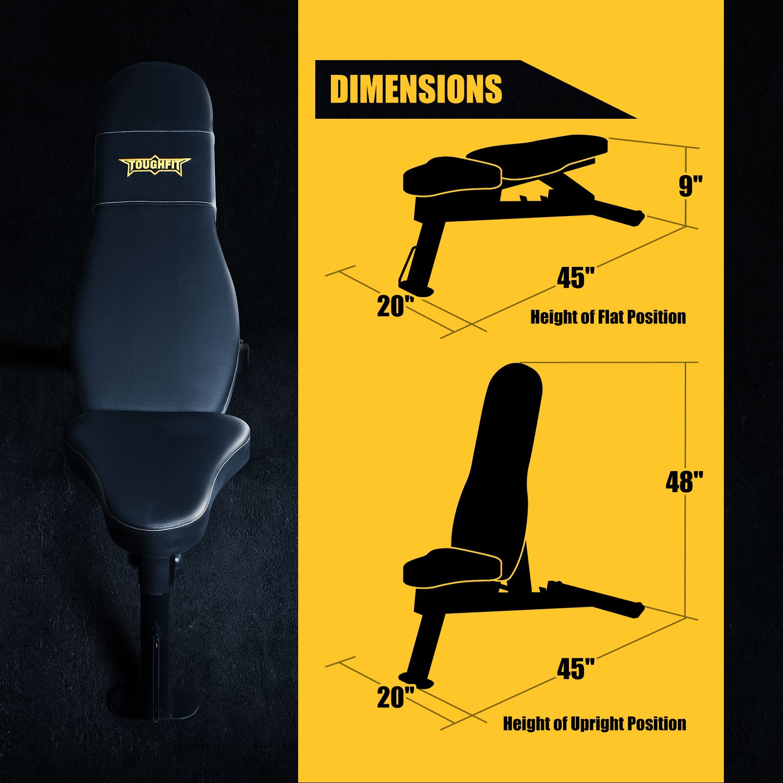 Upright online workout bench