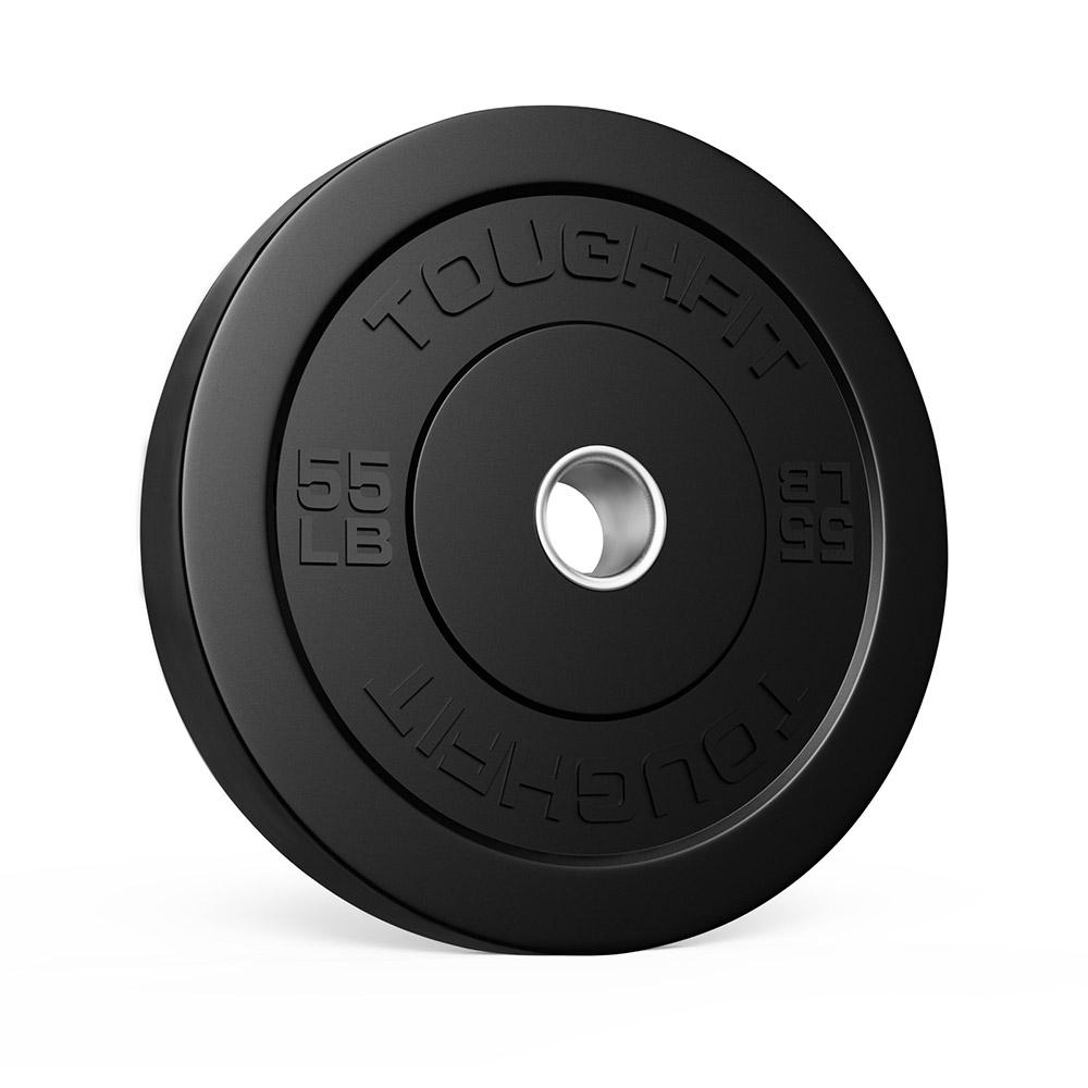 ToughFit Black Olympic Weight Plates Bumper Plates Set RitFit 55LBS Single 
