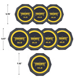 Sizes of ToughFit Decagon Shape Dumbbells PEV Material 15-50LBS