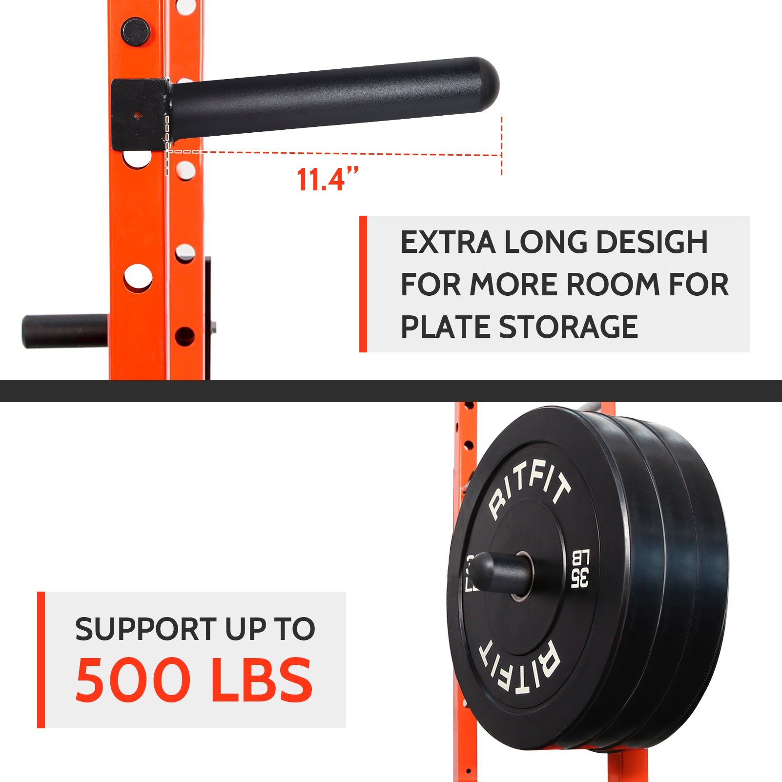 Weight Plate Holder, RitFit Power Cage Attachments Accessories RitFit 